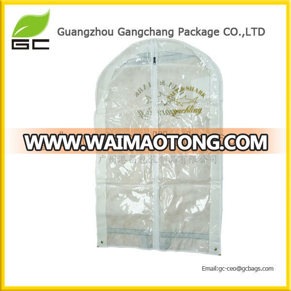 Custom Color Printed Plastic Clear PVC Garment Bag With Pocket